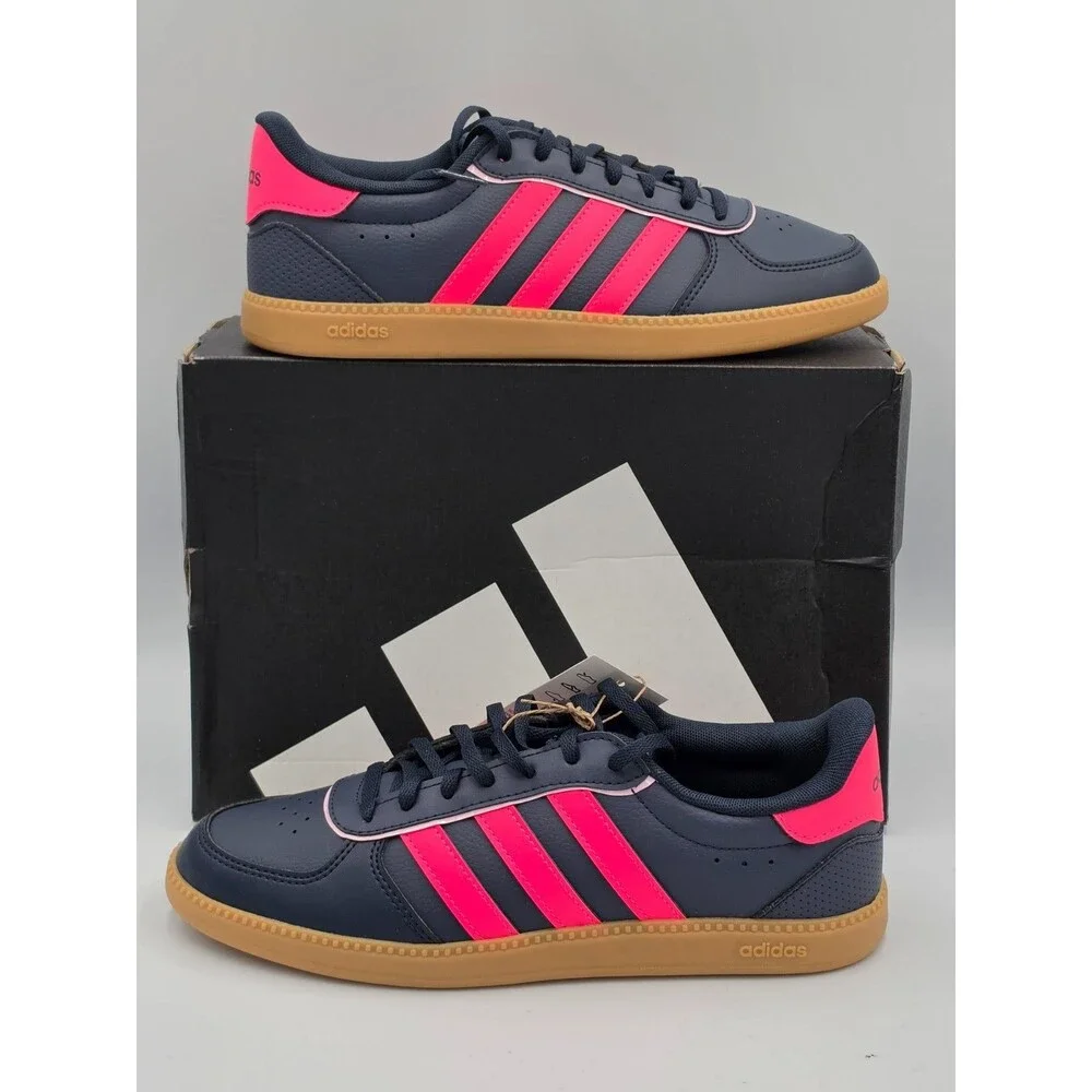 Adidas Breaknet Sleek J Kids 6.5Y Women’s 8 Black Pink Gum Sneakers JQ3053 NIB